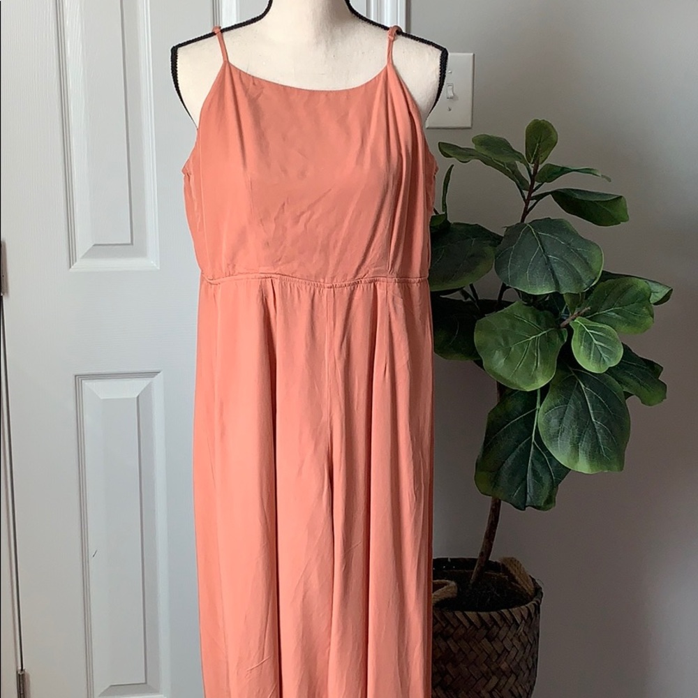 Peach Jumpsuit with split legs